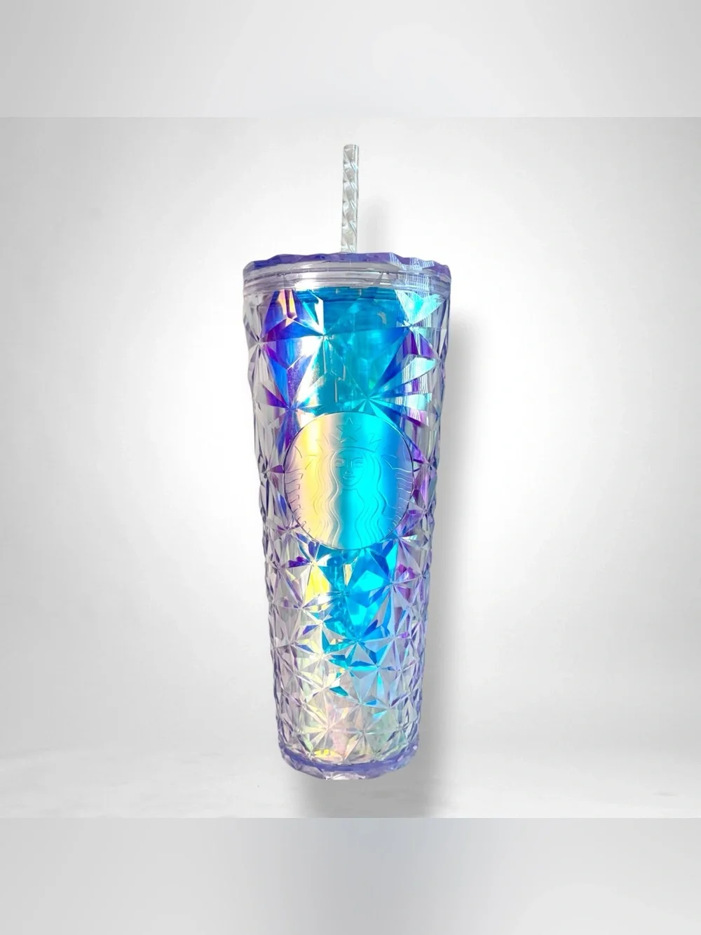Starbucks Holiday Iridescent Winter White Prism 24 Oz Venti Cold Cup Tumbler